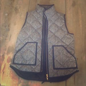 J.Crew Herringbone print puffer vest
